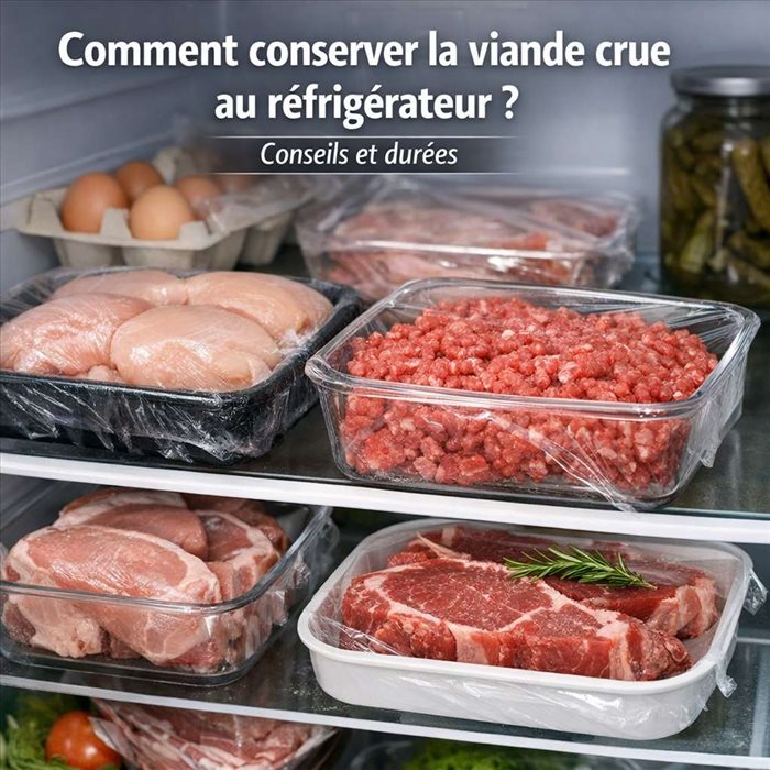 Comment conserver la viande crue au réfrigérateur ?
