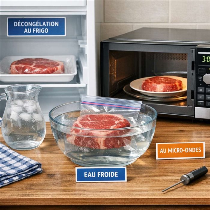 Comment décongeler une viande sans risque de bactéries ?