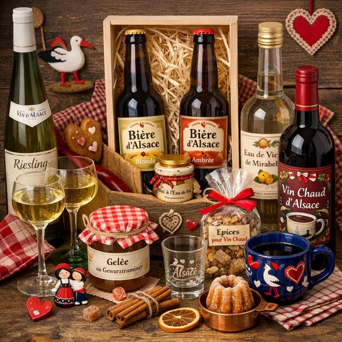 Cadeaux alsaciens : idées autour des boissons régionales
