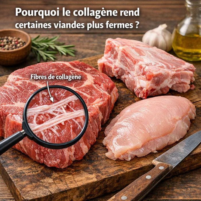 Pourquoi le collagène rend certaines viandes plus fermes ?