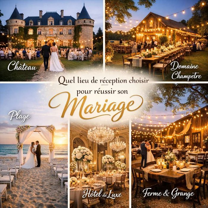 Quel lieu de réception choisir pour réussir son mariage ?