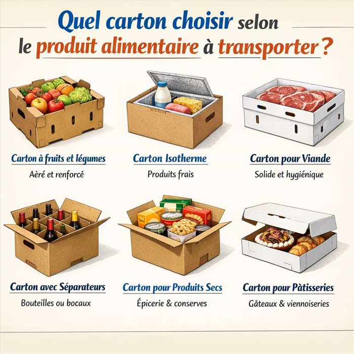 Quel carton choisir selon le produit alimentaire à transporter ?