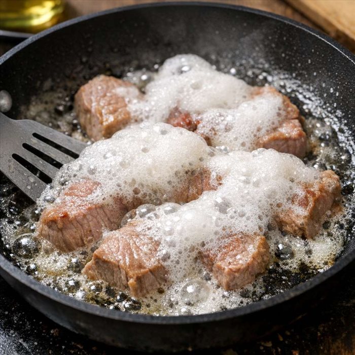 Pourquoi certaines viandes moussent-elles à la cuisson ?