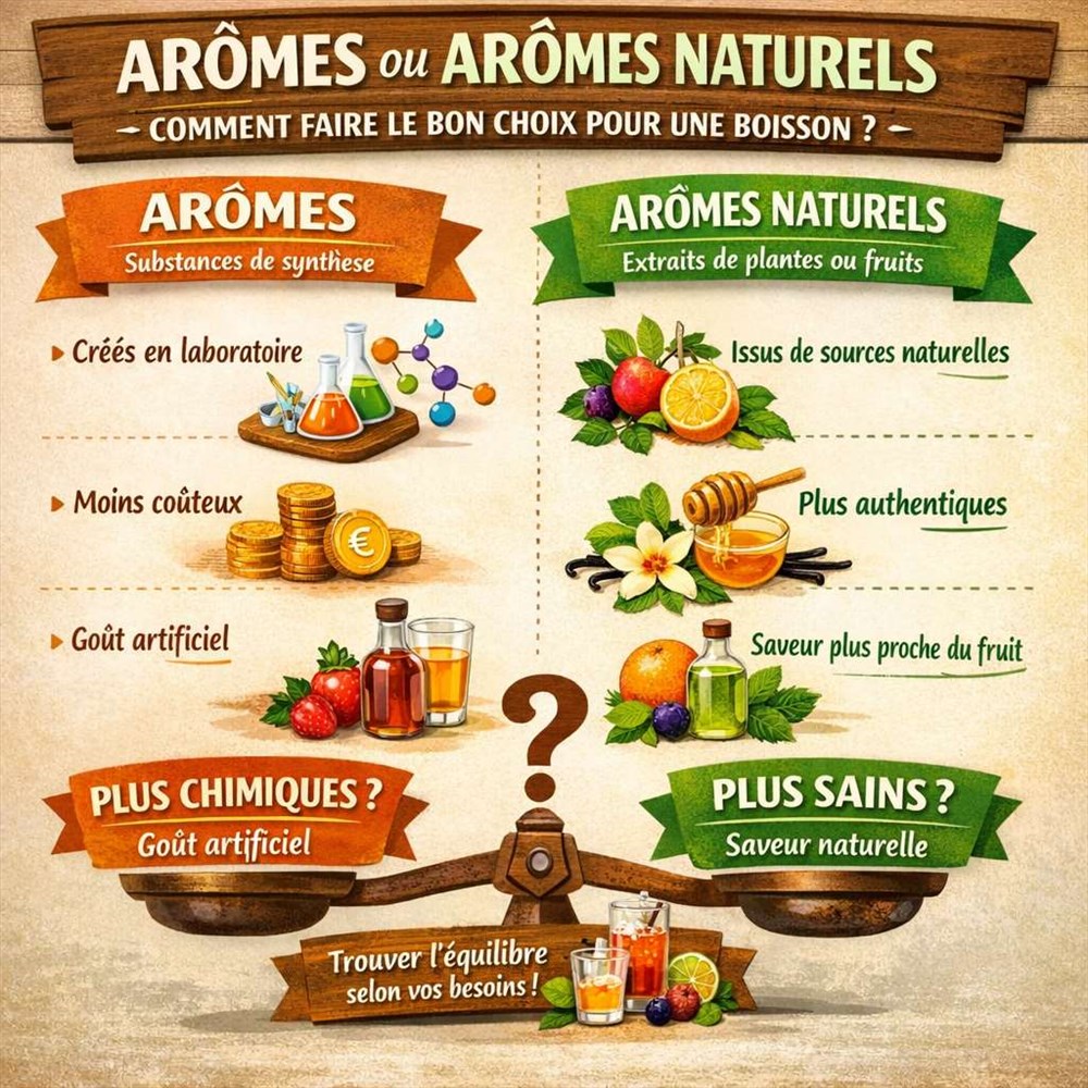 Arômes ou arômes naturels : comment faire le bon choix pour une boisson ?