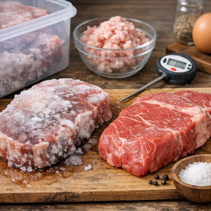 Comment reconnaître une viande recongelée ? Signes et conseils