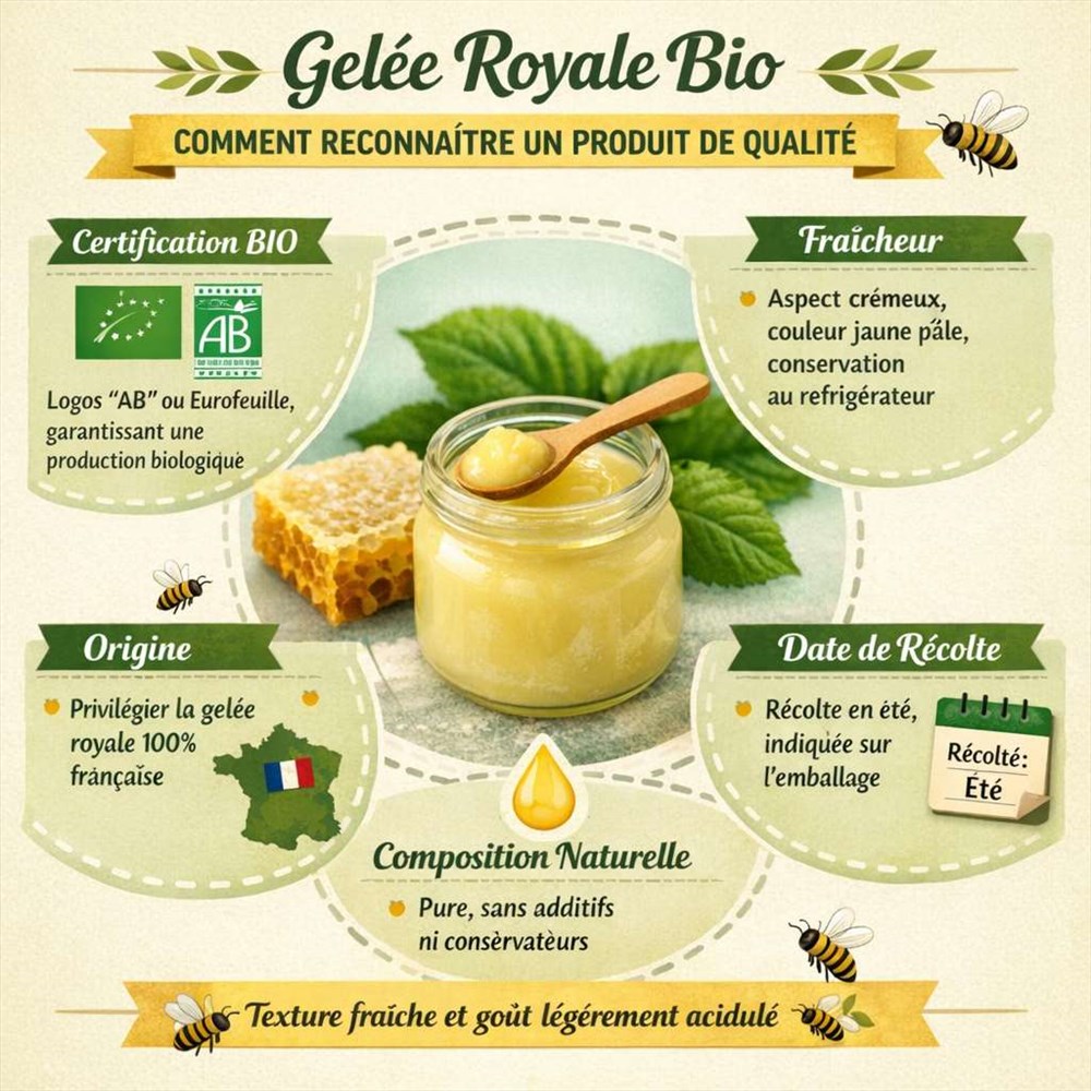 Gelée royale bio : comment reconnaître un produit de qualité