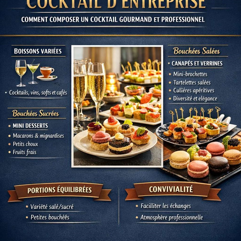 Cocktail d’entreprise : comment composer un cocktail gourmand et professionnel ?